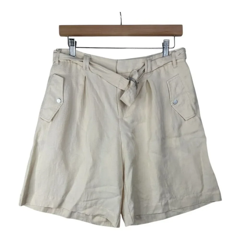 Anthropologie Women's‎ Paper Bag Shorts size 4 Tan SOLD AS IS